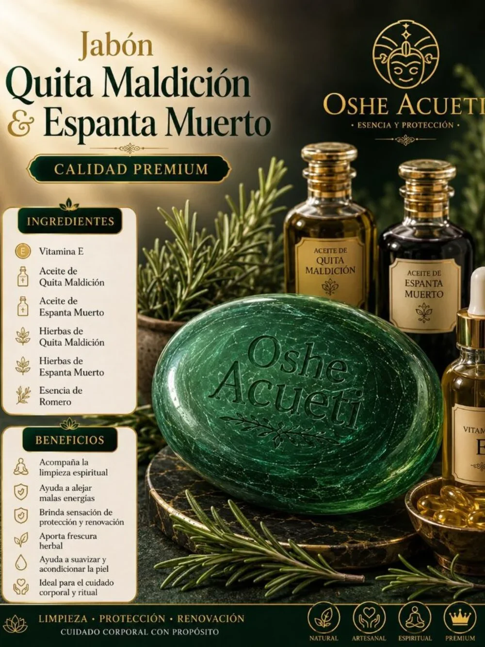 OSHE ACUETI Jabón Unisex Quita Maldición 130 g